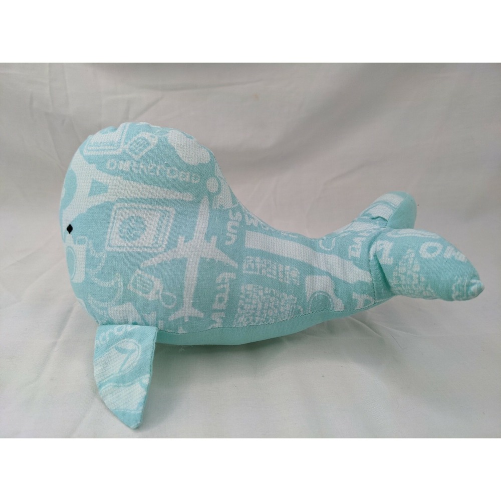 Aleks Green Whale Plush 7 Inch On the Road Around‎ the World Stuffed Animal Toy